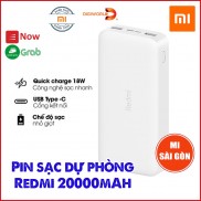 [BẢN QUỐC TẾ] Pin sạc dự phòng Xiaomi Redmi 20000mAh PB200LZM Sạc nhanh 18W Micro USB & Type-C - Chính hãng phân phối